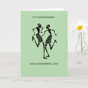 Silhouette African Art, Joy Dance Birthday  Card