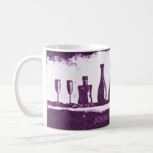 Silhouette Alcohol Bottles Coffee Mug