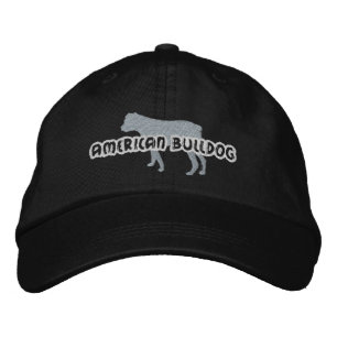 Silhouette American Bulldog Embroidered Baseball Cap