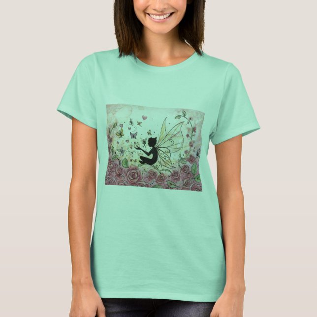 Silhouette and Roses T-Shirt (Front)