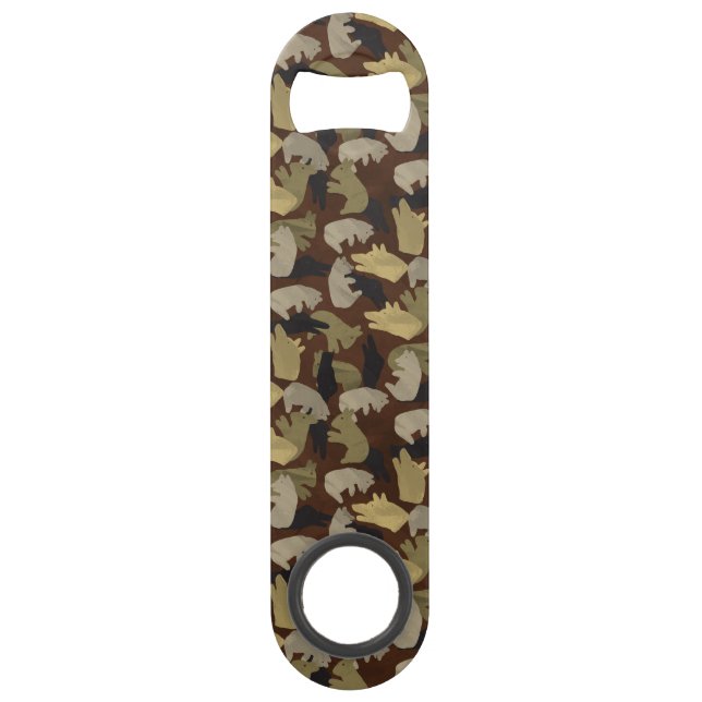 Silhouette Animal Camouflage Brown Bar Key (Front)