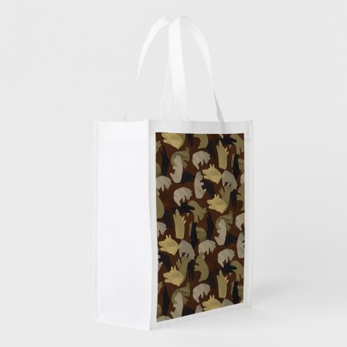 Silhouette Animal Camouflage Brown Grocery Bag