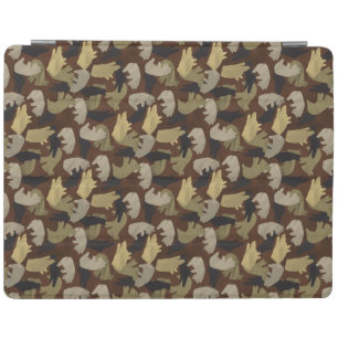 Silhouette Animal Camouflage Brown iPad Smart Cover