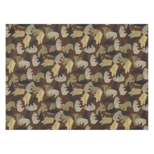Silhouette Animal Camouflage Brown Tablecloth