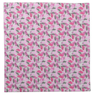 Silhouette Animal Camouflage Pink Cloth Napkin
