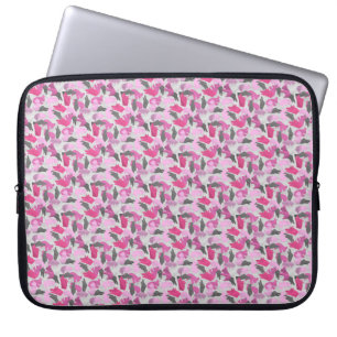 Silhouette Animal Camouflage Pink Laptop Sleeve