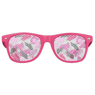 Silhouette Animal Camouflage Pink Retro Sunglasses