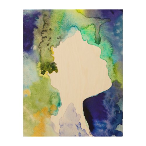 Silhouette art watercolor abstract