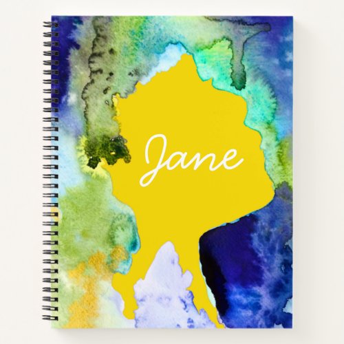 Silhouette art watercolor abstract notebook