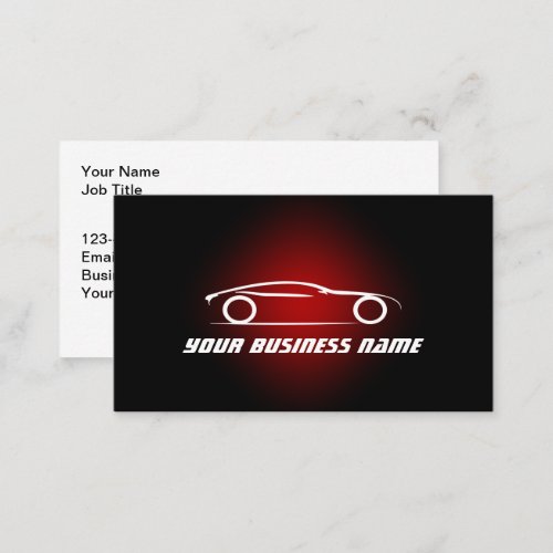 silhouette Automotive Business Cards Design