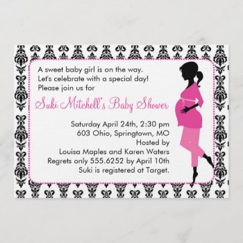 Silhouette Baby Shower Invitations by BarbaraNeelyDesigns at Zazzle
