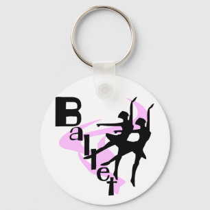 Silhouette Ballet T-shirts and Gifts Keychain