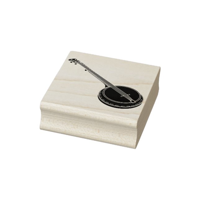 silhouette banjo art stamp (Stamp)