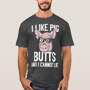 Silhouette Bbq Grill I Like Pig Butts And I Cannot T-Shirt