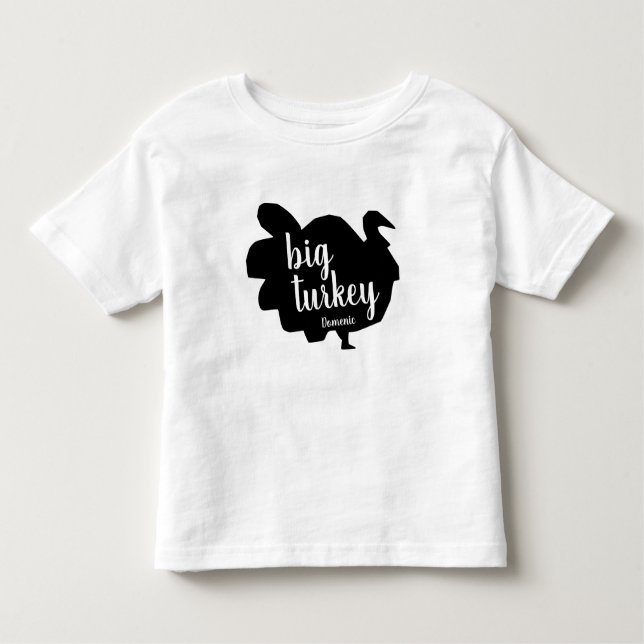 Silhouette Big Turkey Thanksgiving Toddler T-shirt (Front)
