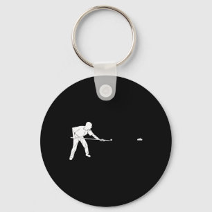 Silhouette Billiards 8 Eight Ll Snooker Pool Playe Keychain