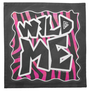 Silhouette Black and Hot Pink Zebra Cloth Napkin
