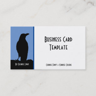 Silhouette Black Bird Crow Logo Business Card