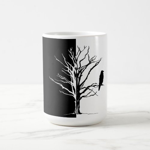 Silhouette Black Bird Raven Coffee Mug