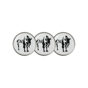 Silhouette Black Buffalo Golf Ball Marker