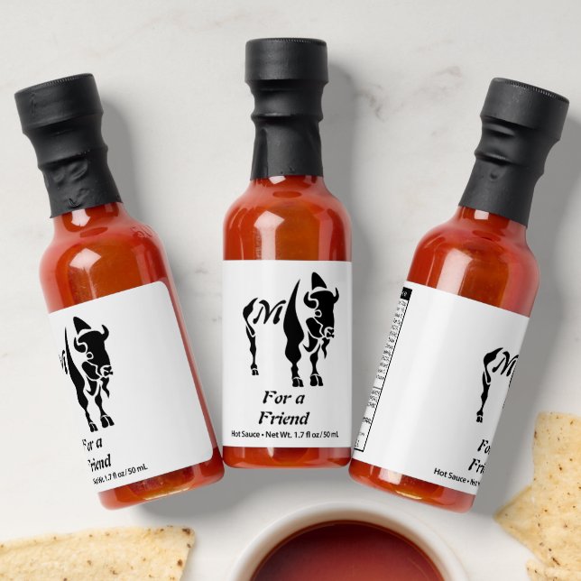 Silhouette Black Buffalo Monogram Hot Sauces (Laydown)