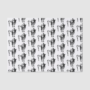 Silhouette Black Buffalo Tissue Paper