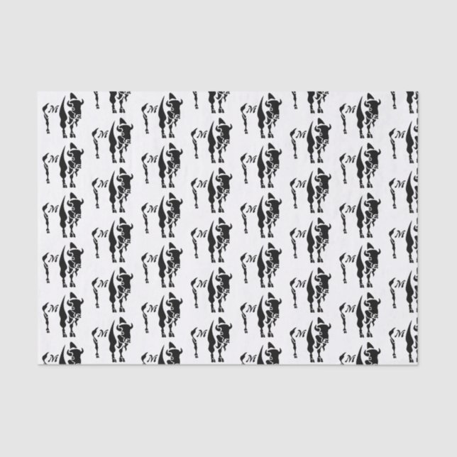 Silhouette Black Buffalo Tissue Paper (Front)