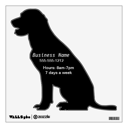 Silhouette Black Labrador Wall Decal