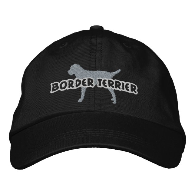 Silhouette Border Terrier Embroidered Hat (Front)