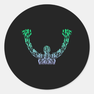 Silhouette Boys Boxer Shirt Boxer Shirt Mens Boxin Classic Round Sticker