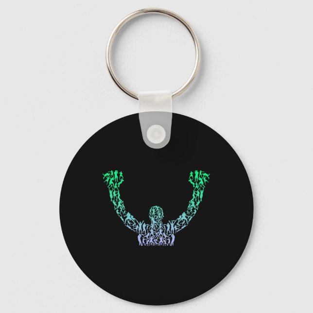 Silhouette Boys Boxer Shirt Boxer Shirt Mens Boxin Keychain (Front)