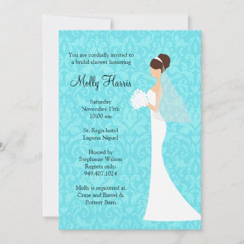 Silhouette Bridal Shower Invitation