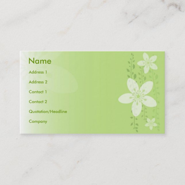 Silhouette Business Card (Front)