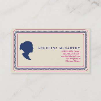 Silhouette  Calling Card by simplysostylish at Zazzle
