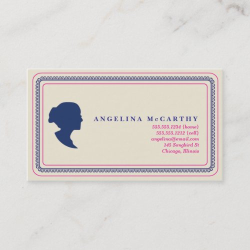 silhouette  calling card business card templates