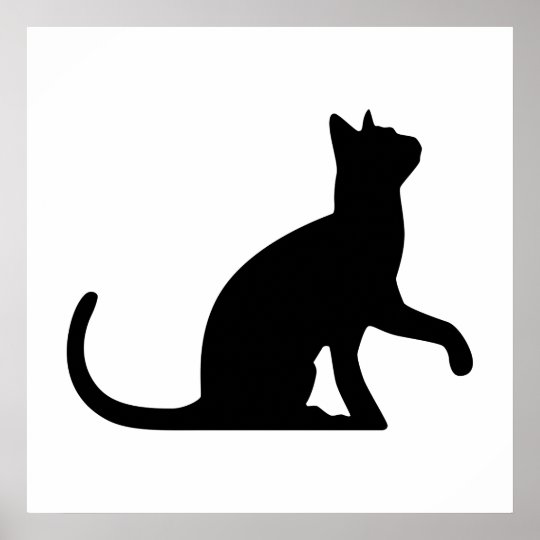 Silhouette Cat Background Poster | Zazzle.com