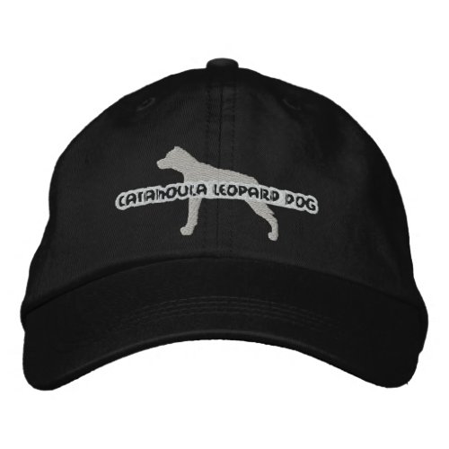 Silhouette Catahoula Leopard Dog Embroidered Hat