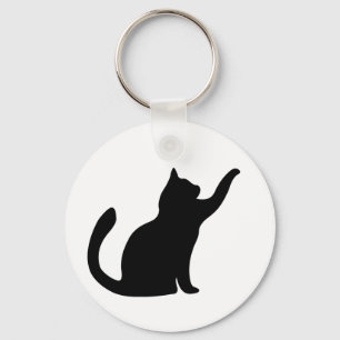 Silhouette Cats Keychain