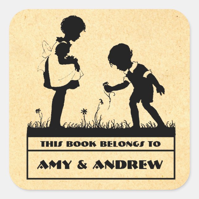 Silhouette children's bookplate (Front)