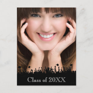 Silhouette Class of Senior Graduation Open House Invitation Postcard