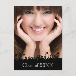 Silhouette Class of Senior Graduation Open House Invitation Postcard