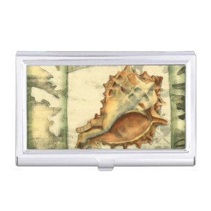 Silhouette Conch Shell Case For Business Cards