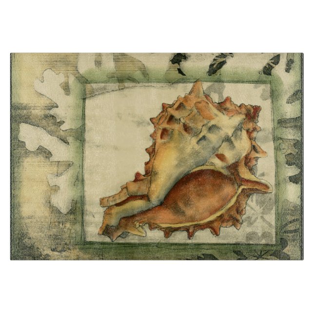 Silhouette Conch Shell Cutting Board (Front)