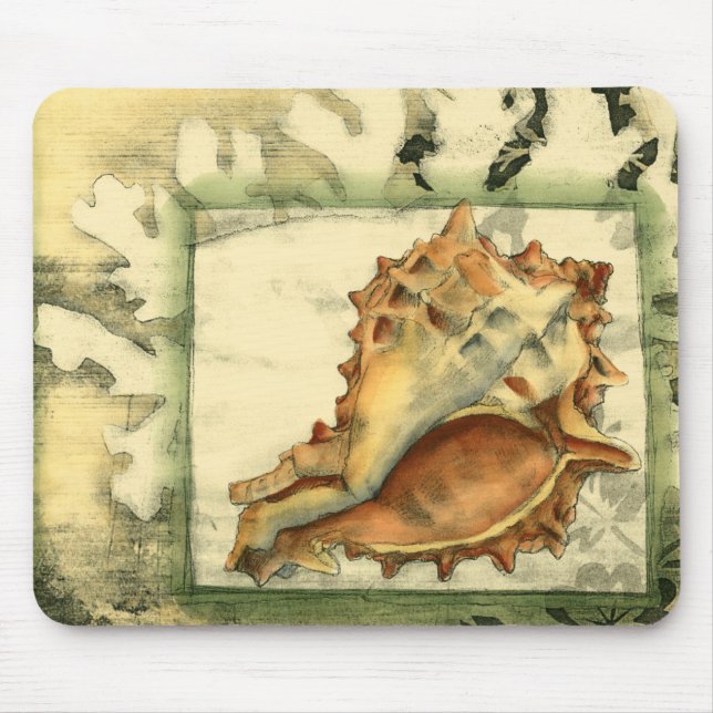 Silhouette Conch Shell Mouse Pad (Front)