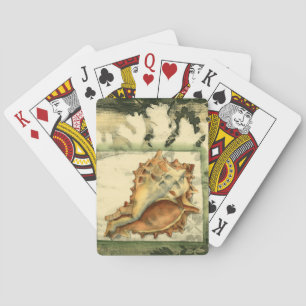 Silhouette Conch Shell Poker Cards