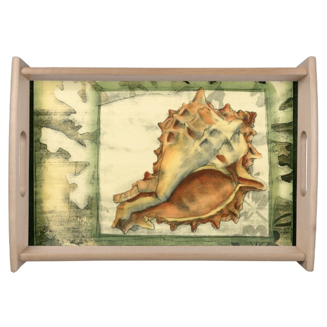 Silhouette Conch Shell Serving Tray (Front)