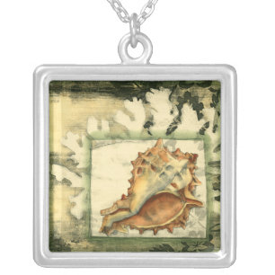 Silhouette Conch Shell Silver Plated Necklace