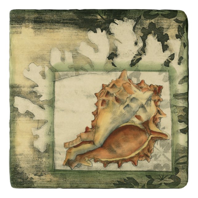 Silhouette Conch Shell Trivet (Front)