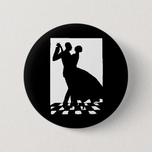 silhouette couple dancing in the dark button