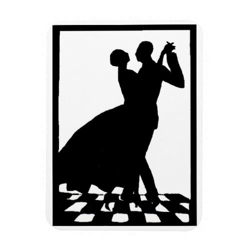 silhouette couple dancing in the dark magnet